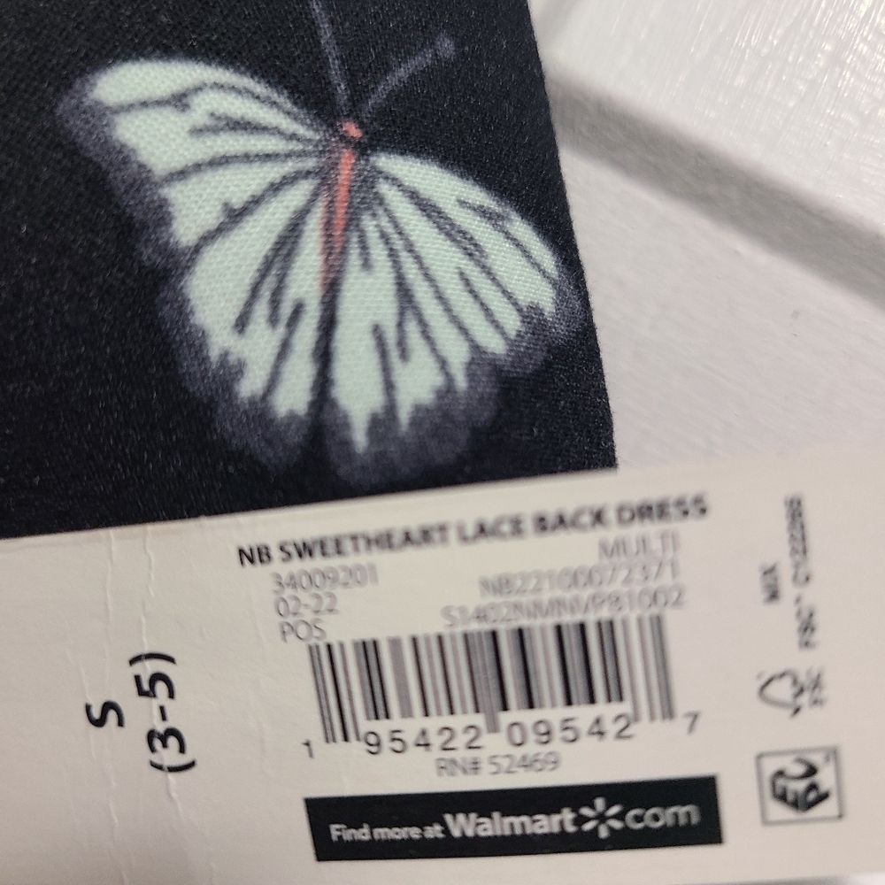 No Boundaries Black Butterfly Halter Sundress Cocktail NB Sweetheart Lace Back S - Picture 6 of 10